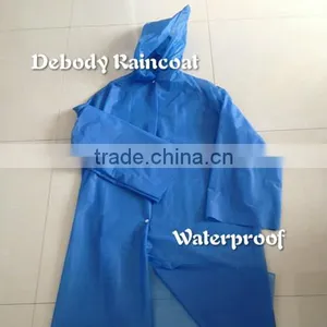 Blue Popular Adult 100% PEVA Raincoat Custom thumbnail-1