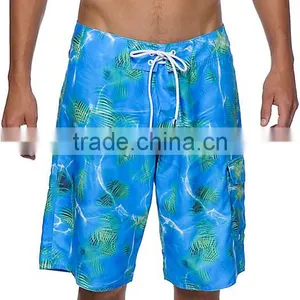 Mens Splash Wave Print Custom Board Shorts thumbnail-1