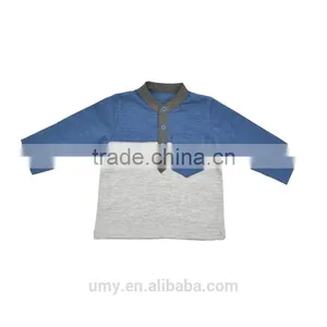 Baby Boy Contrast Color Plain Polo T-shirts Children Clothes Set thumbnail-3