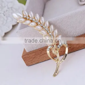 F20049N Grape Pearl Rhinestone Brooch for Wedding thumbnail-3