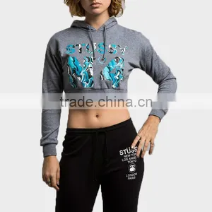 Hot Sale Hoodies Long Sleeve Crew Neck Ladies Sexy Sportswear thumbnail-1