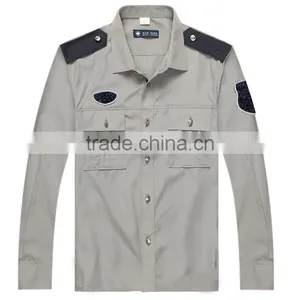 OEM Custom Logo Unisex Long Sleeve Security Clothing Guard Uniform Shirt thumbnail-1
