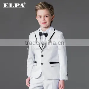 Elpa NXB0082 Formal Designer Fancy Wholesale Black 3 Piece White Boys Suits thumbnail-1