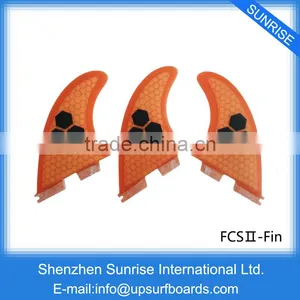 FCS II G5 Fins Orange Honeycomb Fiber Fin FCS 2 Fins in Surfing thumbnail-6