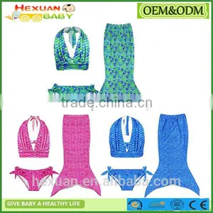 Sexy Mermaid Tail Swim Halter Kids Girls Bikini thumbnail-1