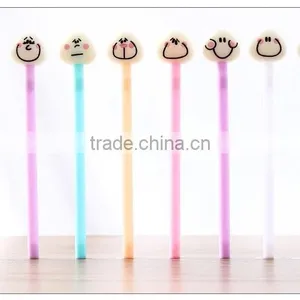 Cute Steamed Buns Pattern Cap Pen 0.5mm Plastic Ballpoint Pen thumbnail-1