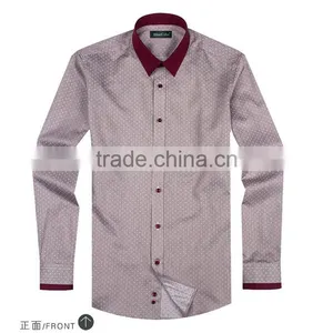 2014 Fashion Casual Man Shirt Red Collar China Wholesale thumbnail-1