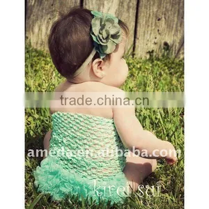 Aqua Blue Baby Chiffon Ruffles Bloomer Panties T88 thumbnail-1