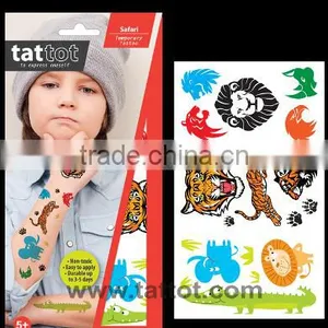 Colorful Kid Temporary Safari Tattoo Water Transfer Printing Sticker thumbnail-1