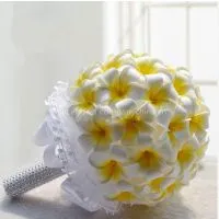 Christmas Gift, the Bride Holding Flowers, Wedding Decoration Items, Pure Bride Holding Frangipani thumbnail-1