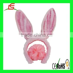 Plush Fluffy Bunny Rabbit Ears Headband Costume Accessory Halloween Dress Up thumbnail-3