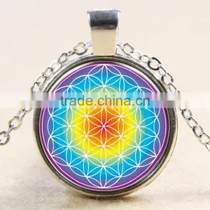 XP-TGN-LT-119 Wholesale Fashion Jewelry Time Gemstone Antique Gem Life Tree Pendant Glass Cabochon Necklace For Ladies thumbnail-1