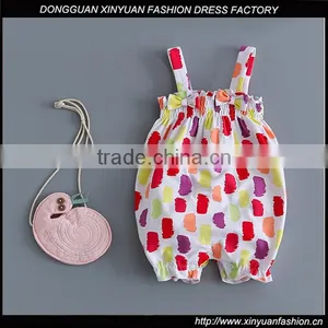 Summer Girls Baby Floral Romper Clothes Newborn Baby Printed Jumpsuit thumbnail-1