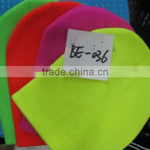 Customized Beanie Winter Hat Knitted Hat Fashion Fluorescence Hat thumbnail-1