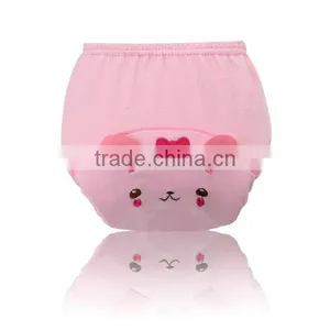3 Layers Cartoon Faces Newborn Baby Training Pants Pure Cotton Baby Cloth Diaper Nappy thumbnail-6