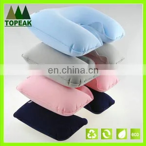Lowest Price Comfortable Soft Inflatable U-shape Pillow Colorful PVC Travel Neck Pillow thumbnail-2