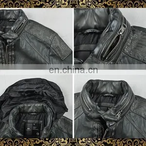 2015 New Model Designer Buffalo Leather Jacket thumbnail-4