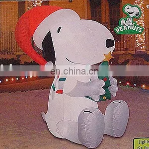 Inflatable Snoopy Santa thumbnail-1