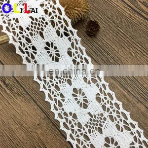 OLCT071 0.8cm Fashion Pink Cotton African Tulle Lace Crochet Guipure for Ladies Clothes thumbnail-6