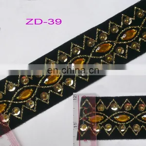 Nice Quality Embroidered Decorative Sequin Trimming thumbnail-1