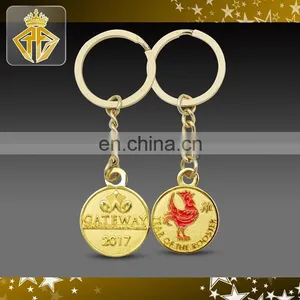 Custom Cartoon Hard Enamel Keychain in Gold Plating thumbnail-3