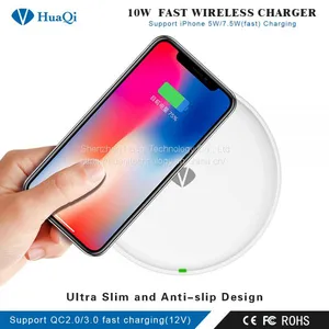 10W Fast Qi Wireless Charger Charging Pad for IPhone/Samsung/LG/Nokia/Huawei/Xiaomi thumbnail-1