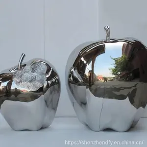 Customized Modern Stainless Steel Apple Sculpture For Public Decoration thumbnail-1