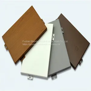 Factory Price Customized Wood Grain Solid Aluminum Construction Materials Panel thumbnail-1