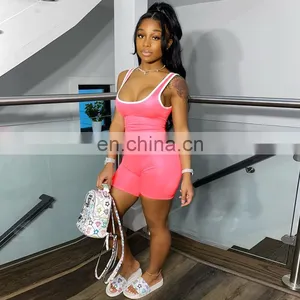 2020 New Arrivals Summer Women Fitness Yoga Jumpsuit Ladies High Waist Bodycon Yoga Jumpsuit Women Fitness Clothing thumbnail-1