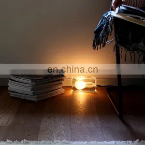 Modern Contemporary Hotel Bedroom Table Lamps With Glass Shades LED Ice Cube Table Lamp thumbnail-6