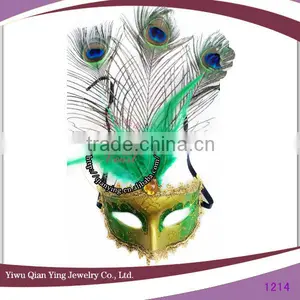Nice Peacock Feather Venetian Mask for Party Decoration thumbnail-1