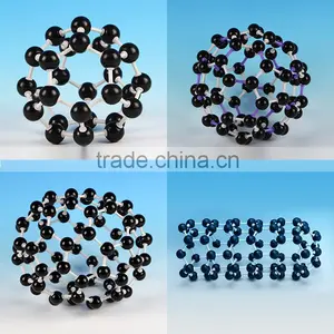 The Crystal Structure Model of Fullerene C28, C60, C70, Carbon Nanotub Set thumbnail-1