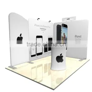 Straight /Cuverd Shape Advertising Pop Up Tension Fabric Display Banner thumbnail-1