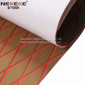 NEKEKE 6mm Light Brown + Red + Diamond on Surface Boat Yacht Marine EVA Deck Foam Sheet Composite Outdoor Decking thumbnail-4