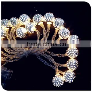 Warm White 20LED Iron Ball Light 3V Indoor Battery Light thumbnail-3