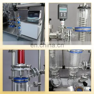 Lab Glass Shortpath Wiped Film Molecular Distillation Machine thumbnail-2