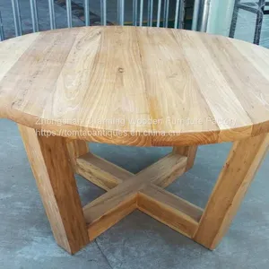 Solid Elmwood Round Dining Table,extendable thumbnail-1