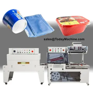 Automatic POF Film L-bar Cutting Sealer PP PVC Heat Shrinking Tunnel Wrapping Machine for Perfume Box Bottle thumbnail-3