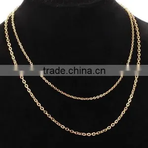 100% 316L Stainless Steel Chain Necklace Silver Gold Plated Snake Chain for Pendants thumbnail-1