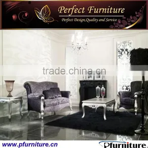 2013 Luxurious Leather Antique Wooden Sofa Double Seats NC120507 thumbnail-1