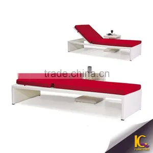 Hotel Swimming Pool Rattan Lounger Sun Bed Beach Chair Rattan Furniture thumbnail-1