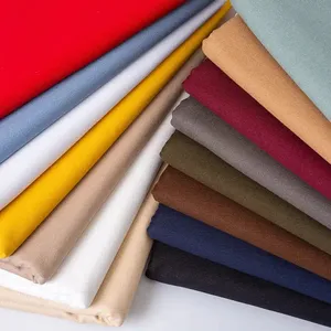 CVC 60/40 Cotton Polyester Woven Fabric 21X21 100X52 63 Inch Plain Fabric For Garment Shirts Uniform Workwear thumbnail-3
