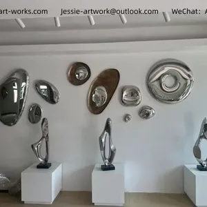 Stainless Steel Office Wall Sculpture for Reception Space thumbnail-4