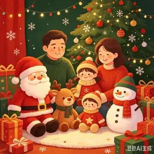 Christmas, Santa Claus, Christmas Gifts, Gift-giving, Birthday, Flowers, Dolls, Baby, Christmas Tree, Christmas Eve thumbnail-1