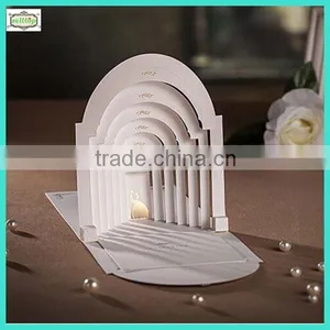 2014 High Quality Handmade White 3d Wedding Invitation Card Quality Choice thumbnail-1