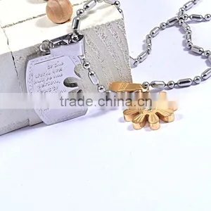 Pendants Or Charms Jewelry Type Couples Stainless Steel Pendant Flower Pendant Steel thumbnail-4