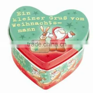 Plain Heart Shape Candy Packaging Metal Tin Box thumbnail-2