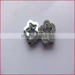 Compet Metal Slide Charms 10mm Rhinestone Flower thumbnail-4