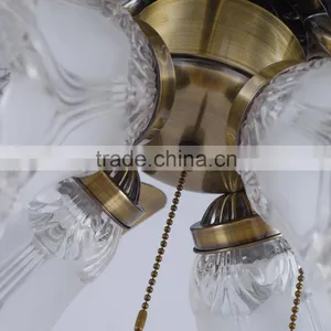 Flower Lampshade 4 Lights Decorative Reversible Ceiling Fan thumbnail-4
