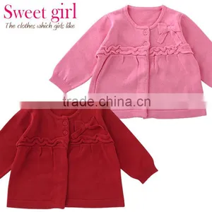 High Quality Childrens Girl Clothing Garments Cute Kids Clothes Infant Baby Wear Knitted Cardigan Japanese Wholesale thumbnail-2